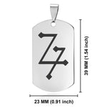 Stainless Steel Lead Alchemical Symbol Dog Tag Pendant - Comfort Zone Studios