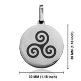 Stainless Steel Celtic Spiral Knot Round Medallion Keychain