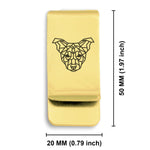 Stainless Steel Geometric Polygon Dog Classic Slim Money Clip