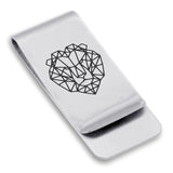 Stainless Steel Geometric Polygon Lion Classic Slim Money Clip