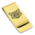 Stainless Steel Geometric Polygon Raccoon Classic Slim Money Clip