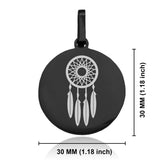 Stainless Steel Dream Catcher Good Luck Charm Round Medallion Pendant