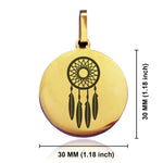 Stainless Steel Dream Catcher Good Luck Charm Round Medallion Pendant