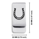 Stainless Steel Horseshoe Good Luck Charm Classic Slim Money Clip