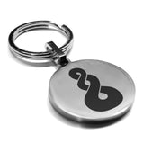 Stainless Steel Pikorua (Twist) Maori Symbol Round Medallion Keychain