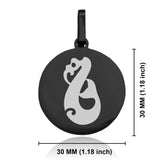 Stainless Steel Manaia (Guardian Spirit) Maori Symbol Round Medallion Keychain