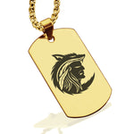 Stainless Steel Apache Warrior Champion Dog Tag Pendant - Comfort Zone Studios