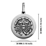 Stainless Steel Scorpio Zodiac (Scorpion) Round Medallion Keychain