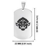 Stainless Steel Year of the Monkey Zodiac Dog Tag Keychain - Comfort Zone Studios