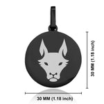 Stainless Steel Year of the Dog Zodiac Round Medallion Keychain