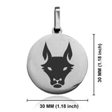 Stainless Steel Year of the Dog Zodiac Round Medallion Keychain