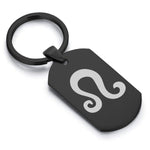 Stainless Steel Astrology Leo (Lion) Sign Dog Tag Keychain - Comfort Zone Studios