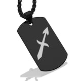 Stainless Steel Astrology Sagittarius (Centaur Archer) Sign Dog Tag Pendant - Comfort Zone Studios