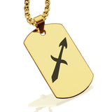 Stainless Steel Astrology Sagittarius (Centaur Archer) Sign Dog Tag Pendant - Comfort Zone Studios